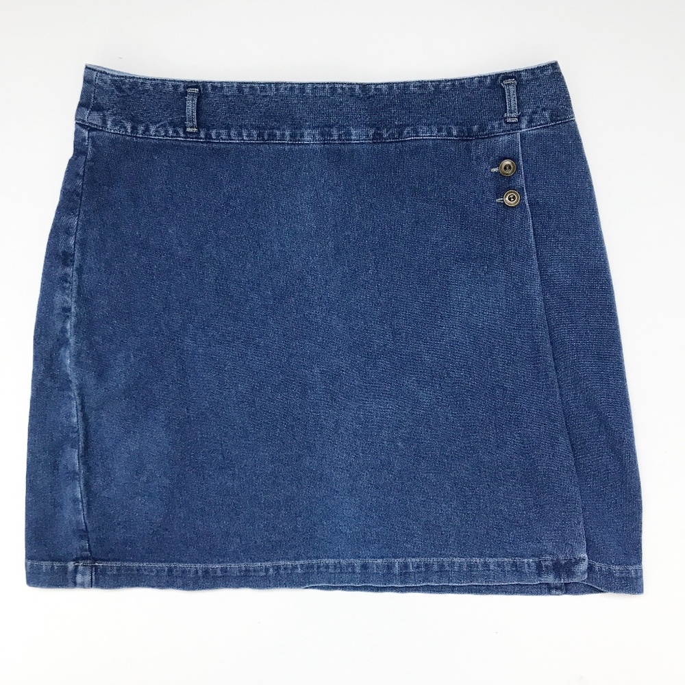 Woolrich A-Line Jean Denim Wrap Skirt 12